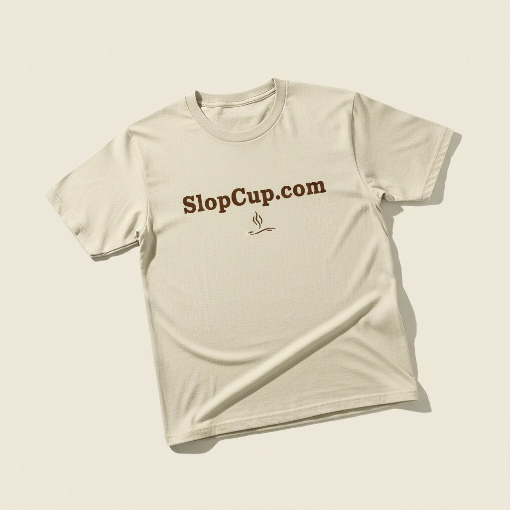 T-shirt with the SlopCup.com wordmark
